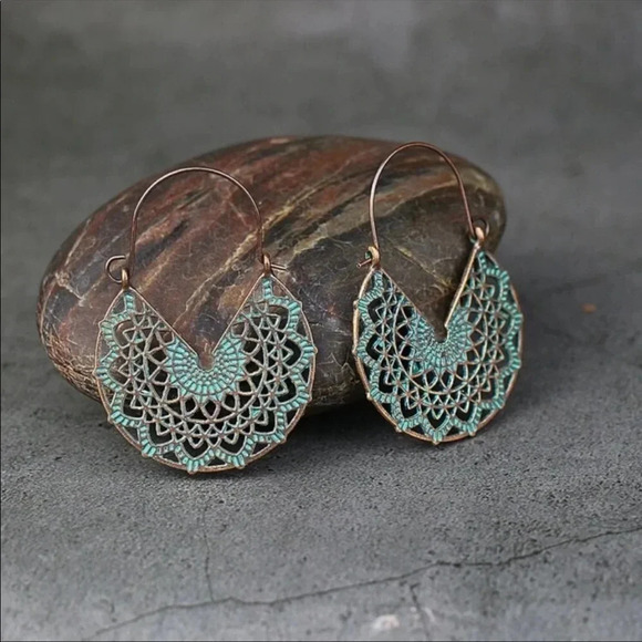 🎉Host pick🎉Boho turquoise earrings - Picture 4 of 4